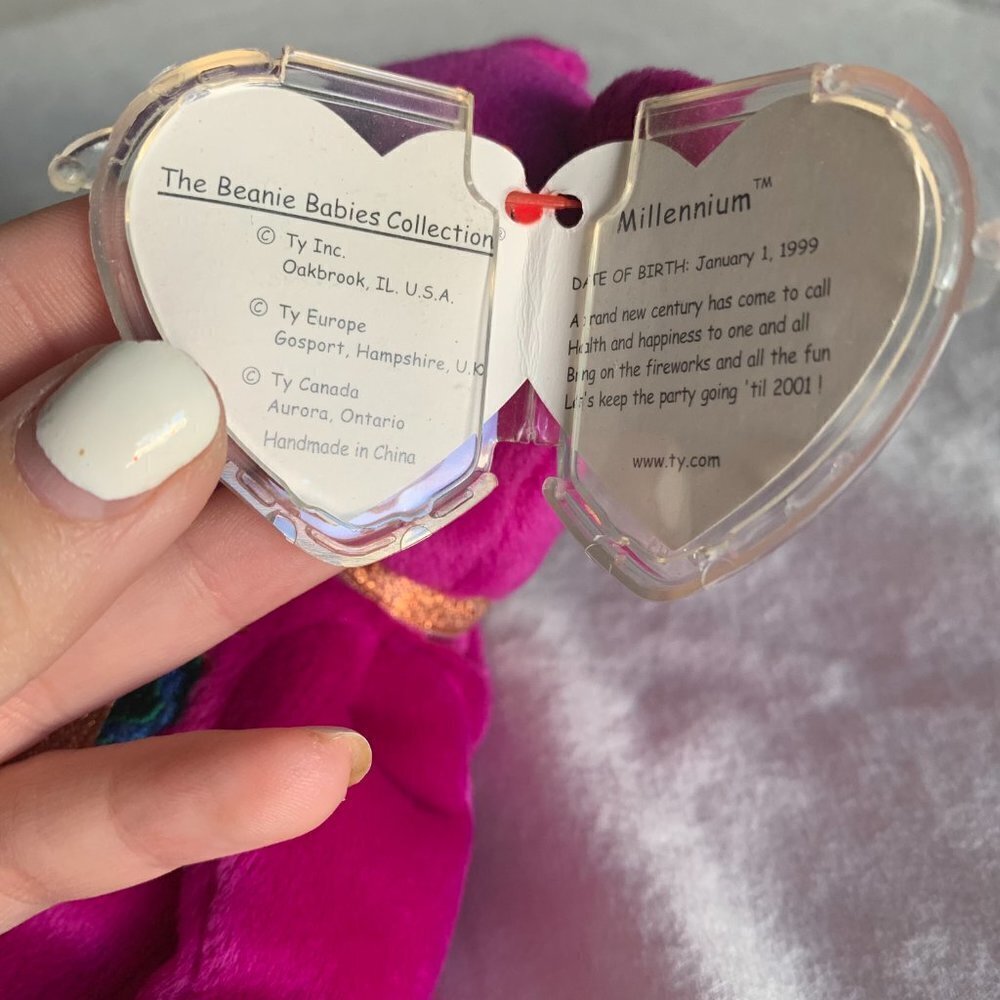 TY Rare Millennium Beanie Baby Purple 2000 - Picture 5 of 5